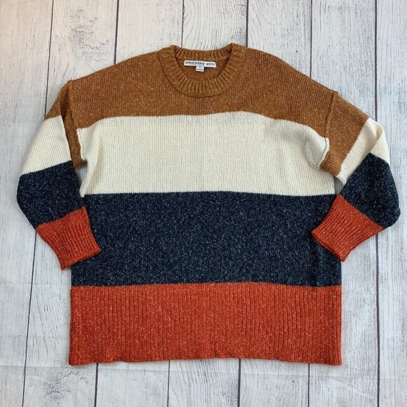 Hyfve Sweater sz L Large Striped Colorful Pullover - Picture 1 of 8